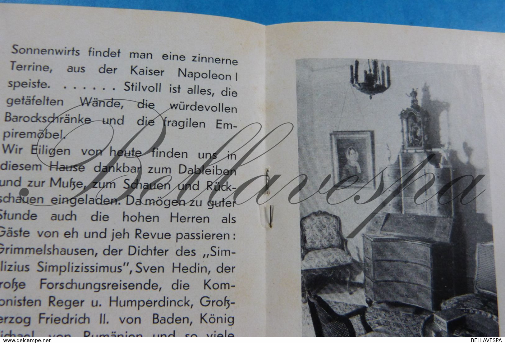 Offenburg - propr. Besitser  Karl Schimph Hotel Sonne - petite livre 16 pages.-