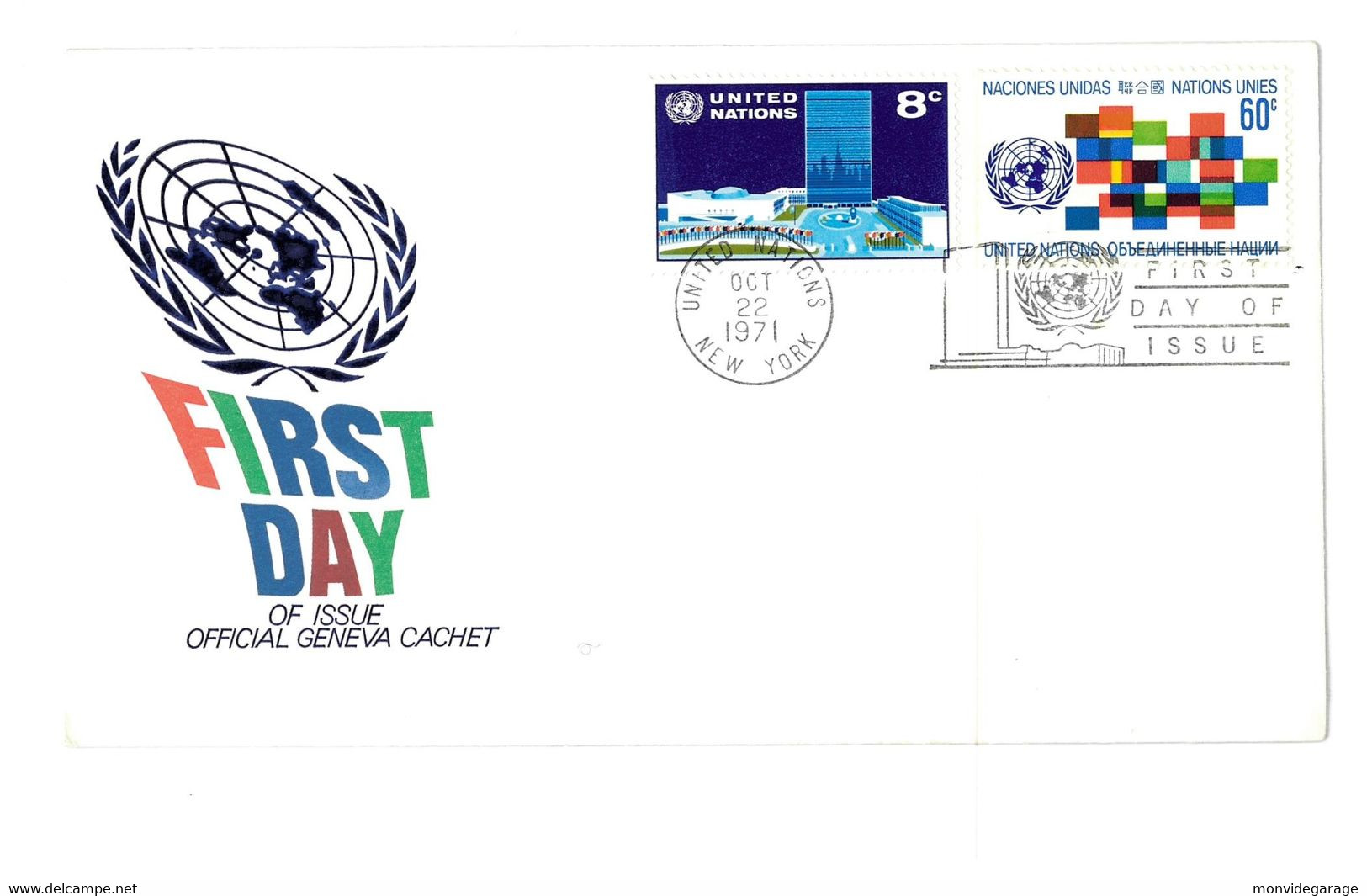 United Nations - First Day Of Issue - 1971 - New York 068 - Cartas & Documentos
