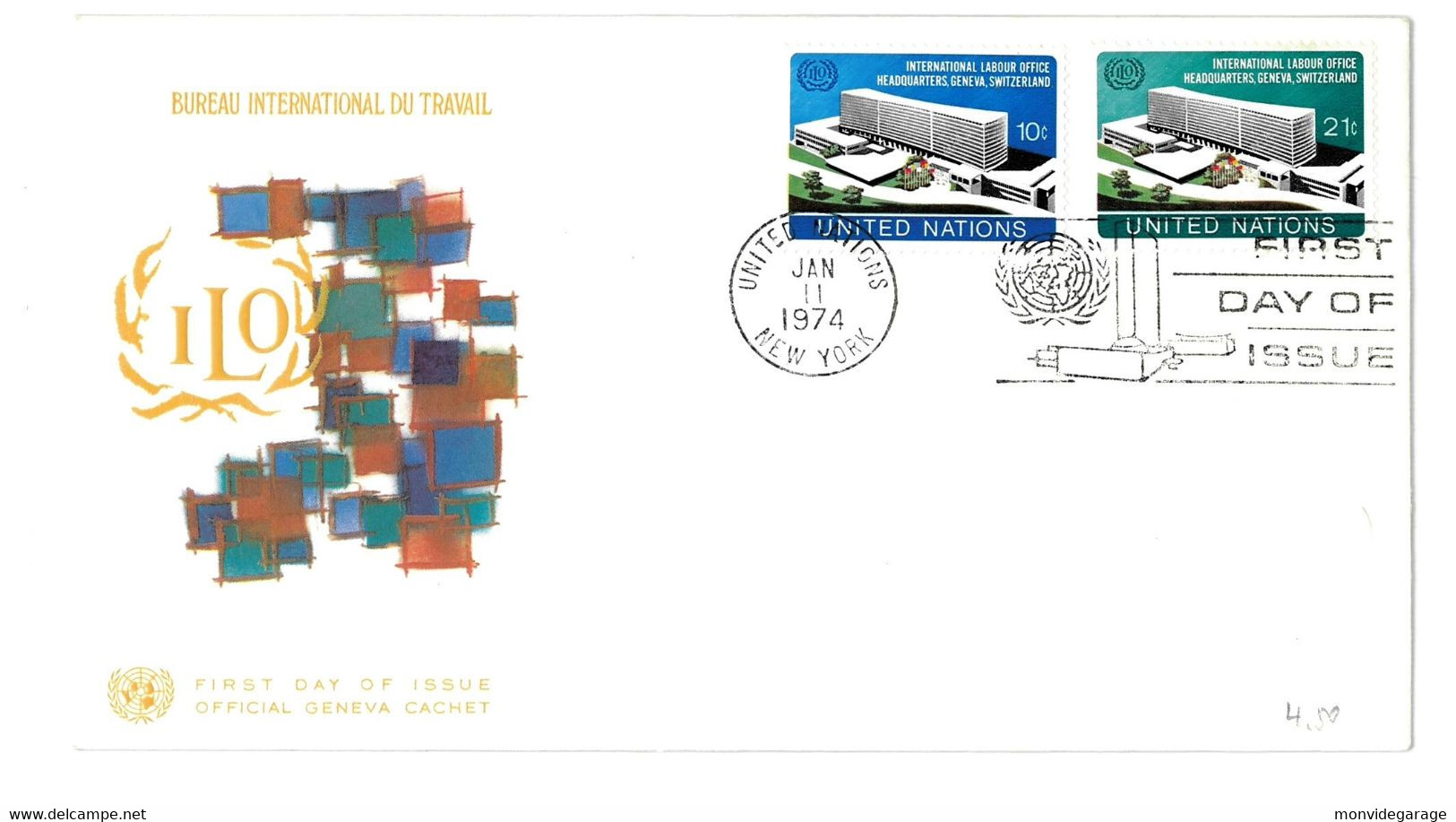 United Nations - First Day Of Issue - 1974 - New York 075 - Briefe U. Dokumente