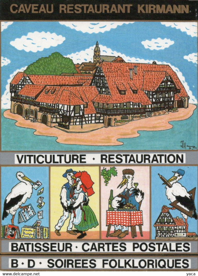 Epfig  Caveau Restaurant Kirmann  Dessin Illustrateur   HAMM Cigogne Humoristique - Hamm