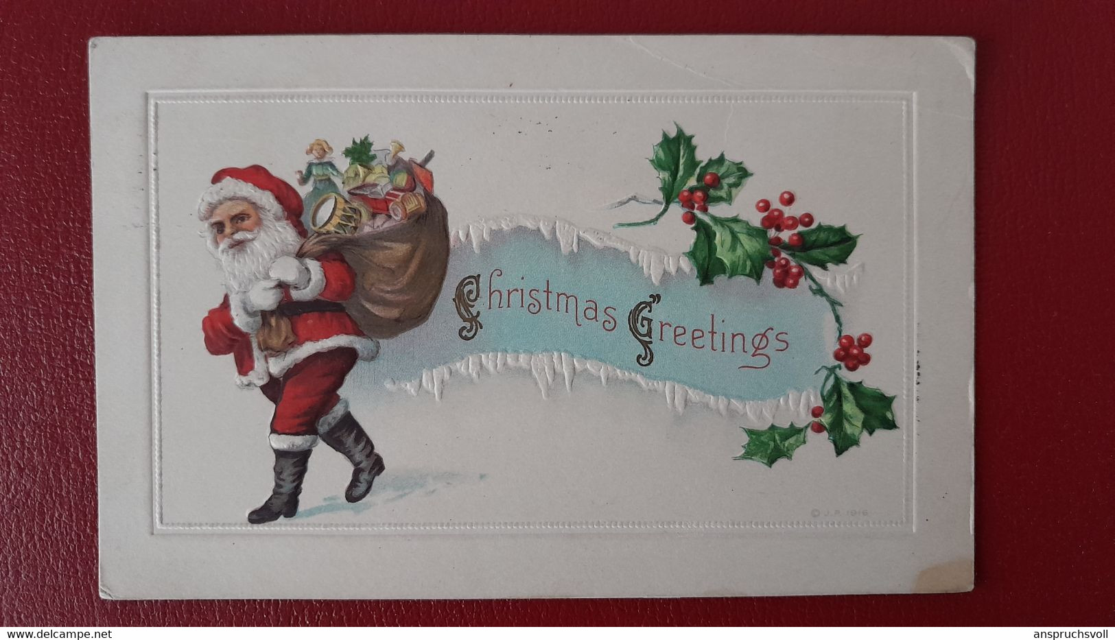 CPA GAUFREE - FANTAISIES - CHRISTMAS GREETINGS - PERE NOEL - Santa Claus