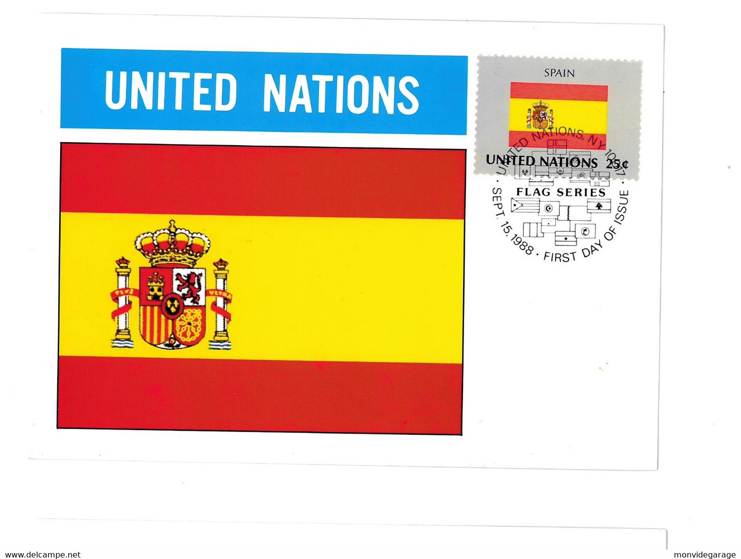 United Nations - Spain - 1988 - New York 106 - Maximum Cards