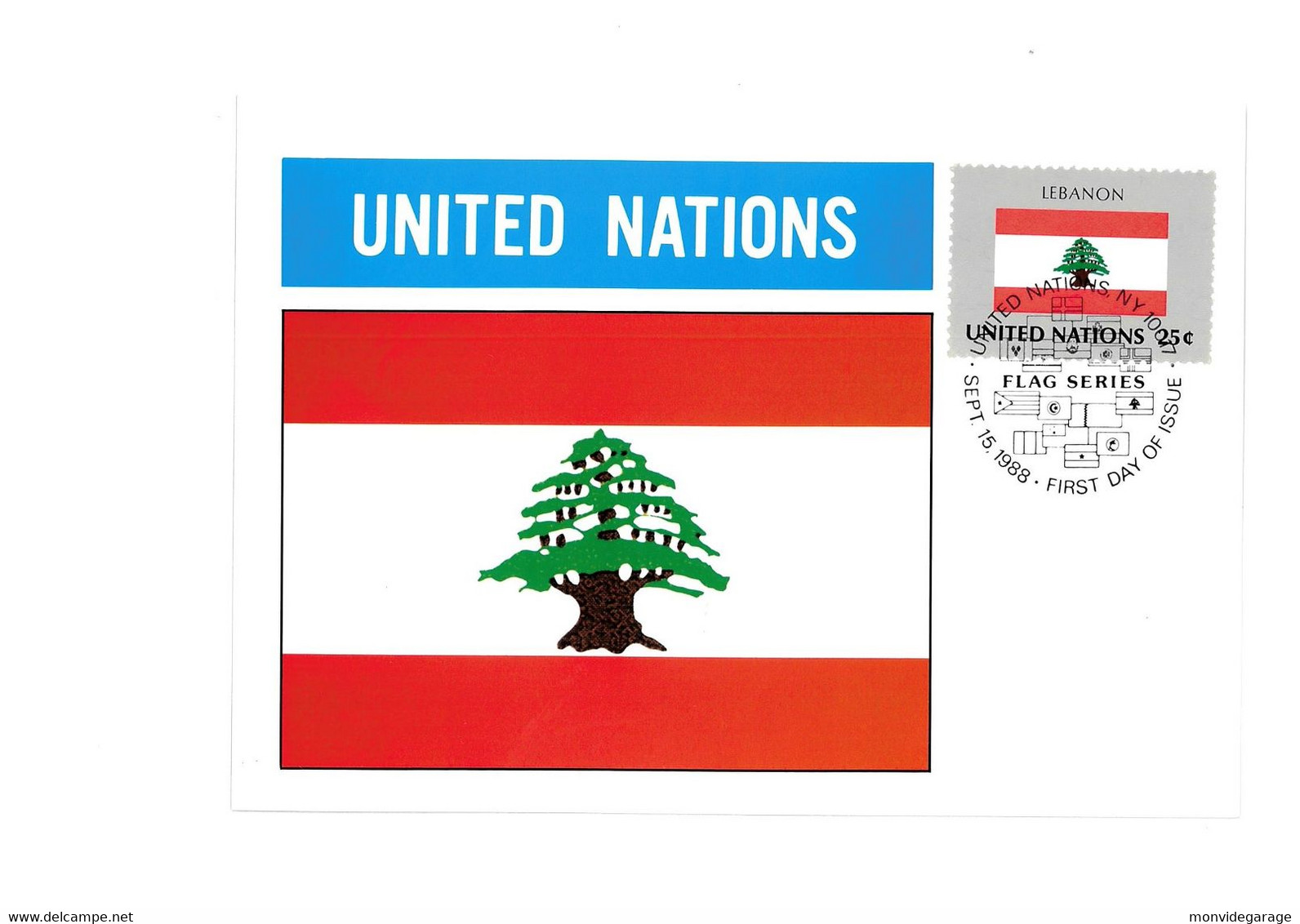 United Nations - Lebanon - 1988 - New York 107 - Cartes-maximum
