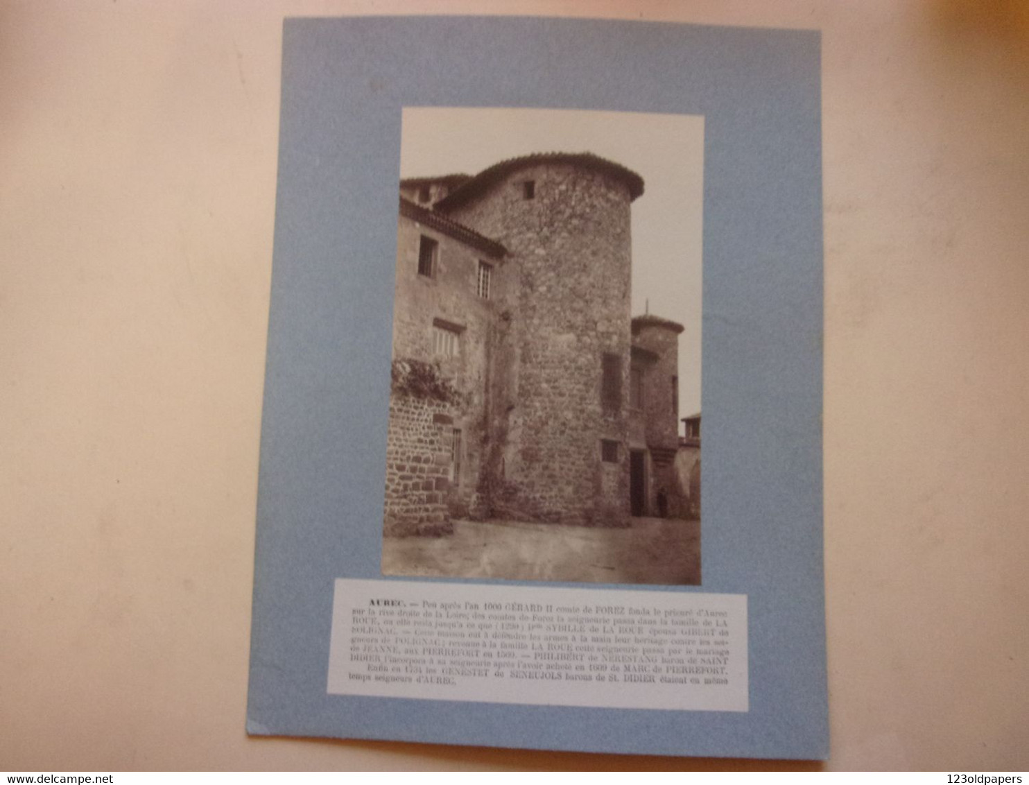 ♥️ 43 Haute-Loire Tirage XIX°  Vers 1880 AUREC  FAMILLES / DE LA ROUE / POLIGNAC DE NERESTANG ... - Anciennes (Av. 1900)