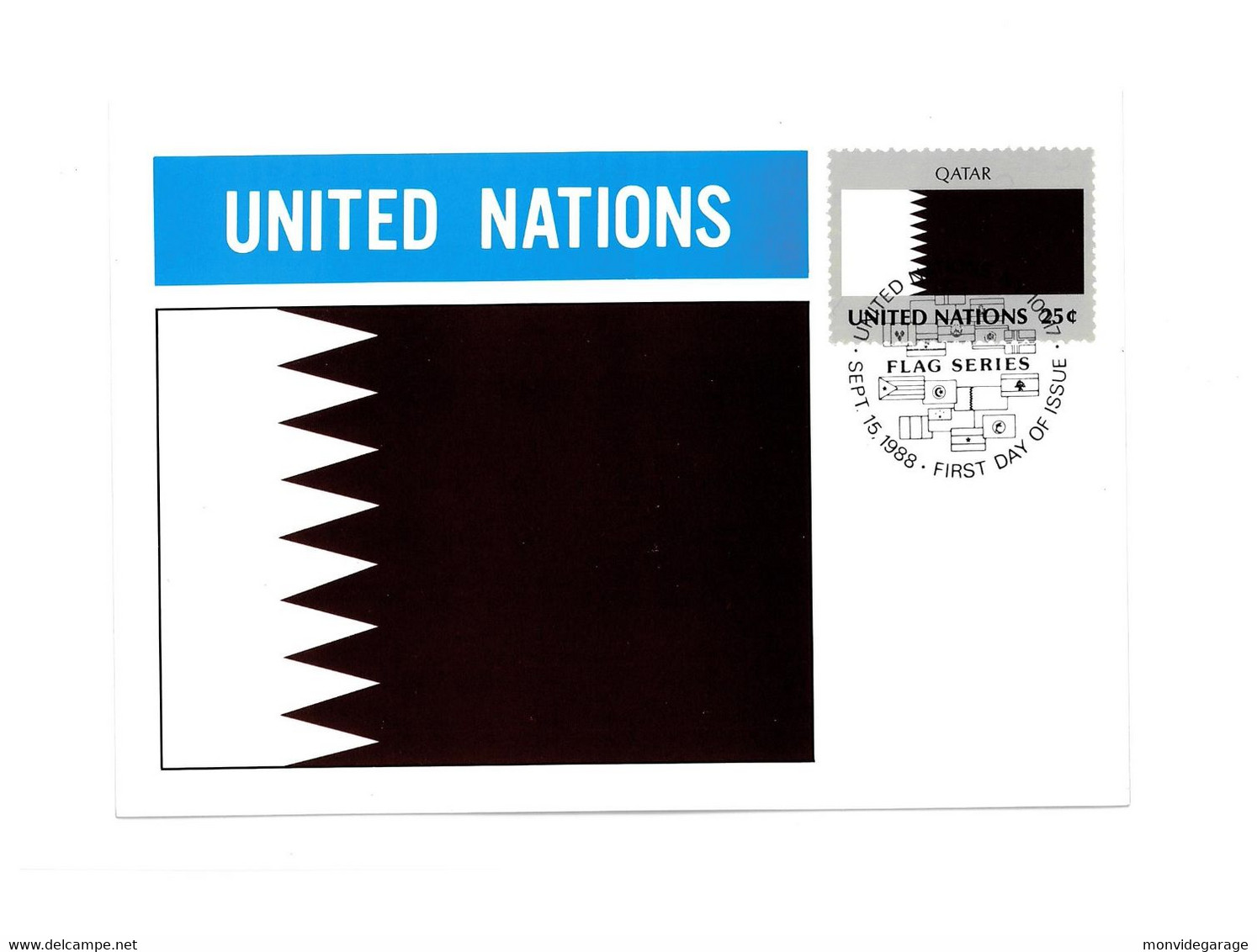 United Nations - Qatar - 1988 - New York 112 - Cartes-maximum