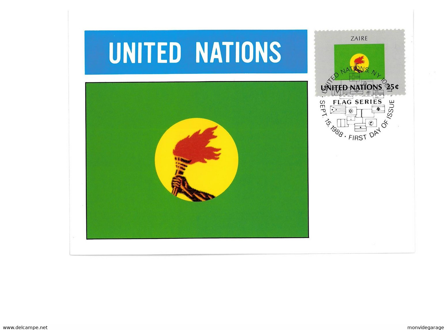 United Nations - Zaire - 1988 - New York 113 - Cartes-maximum