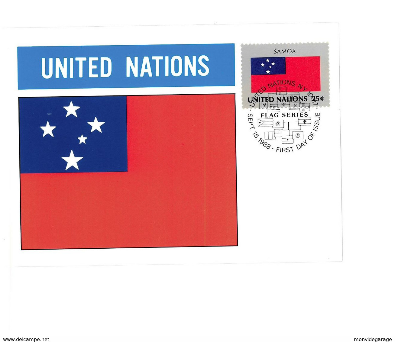 United Nations - Samoa - 1988 - New York 115 - Tarjetas – Máxima