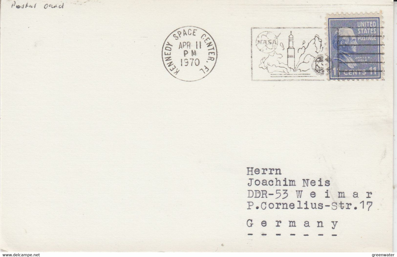 USA Card Ca Kennedy Space Center Florida APR 11 1970 (WX205) - North  America