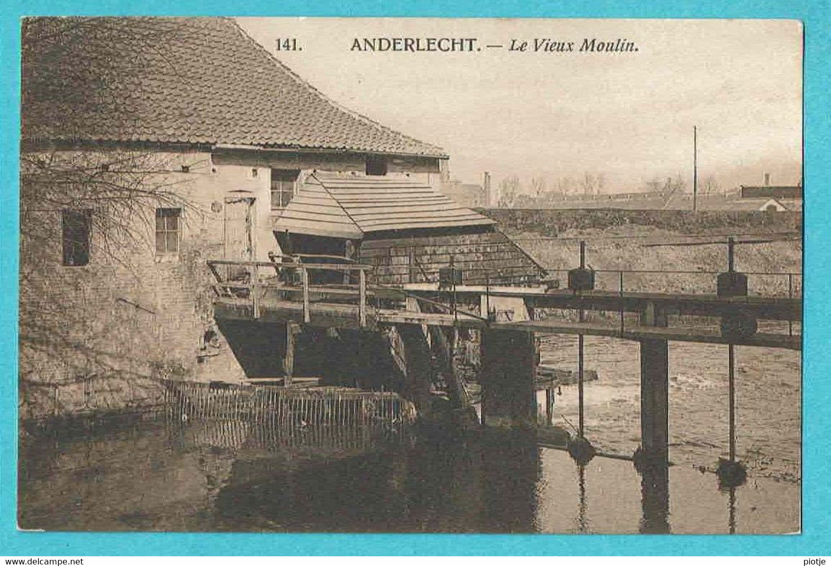 * Anderlecht (Brussel - Bruxelles) * (nr 141) Le Vieux Moulin, Oude Molen, Mill, Muhle, Pont, Canal, Quai, Old - Anderlecht