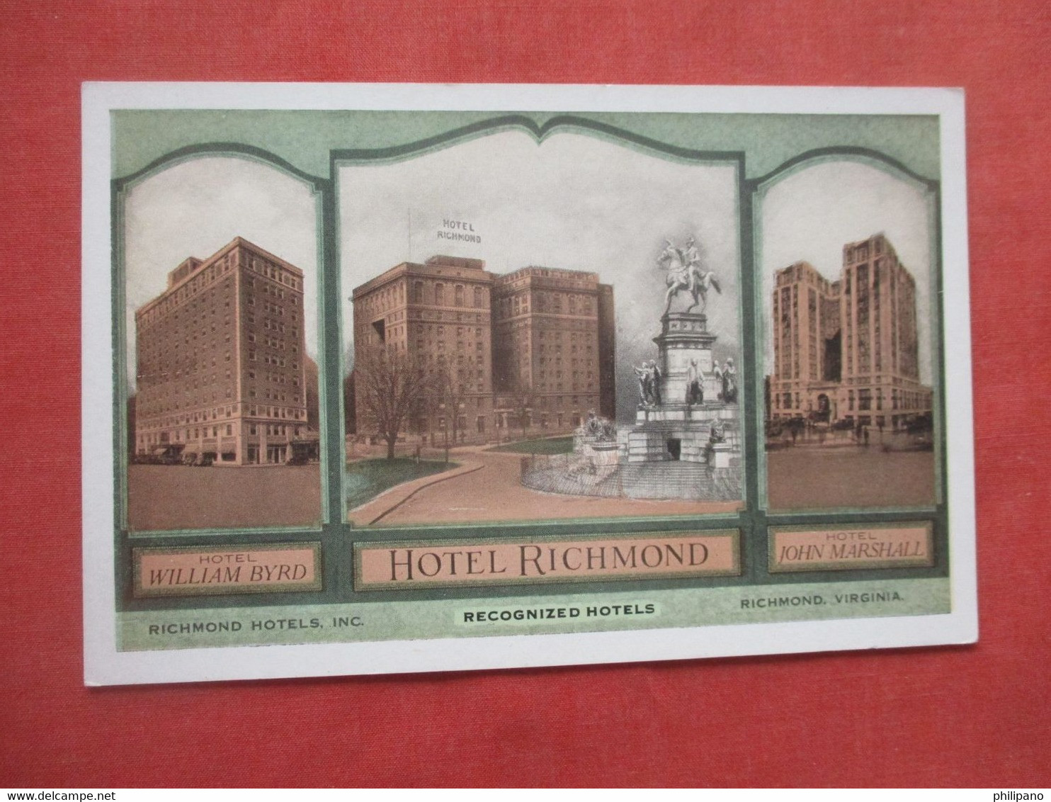 Recognized Hotels   Richmond   Virginia      Ref 5873 - Richmond