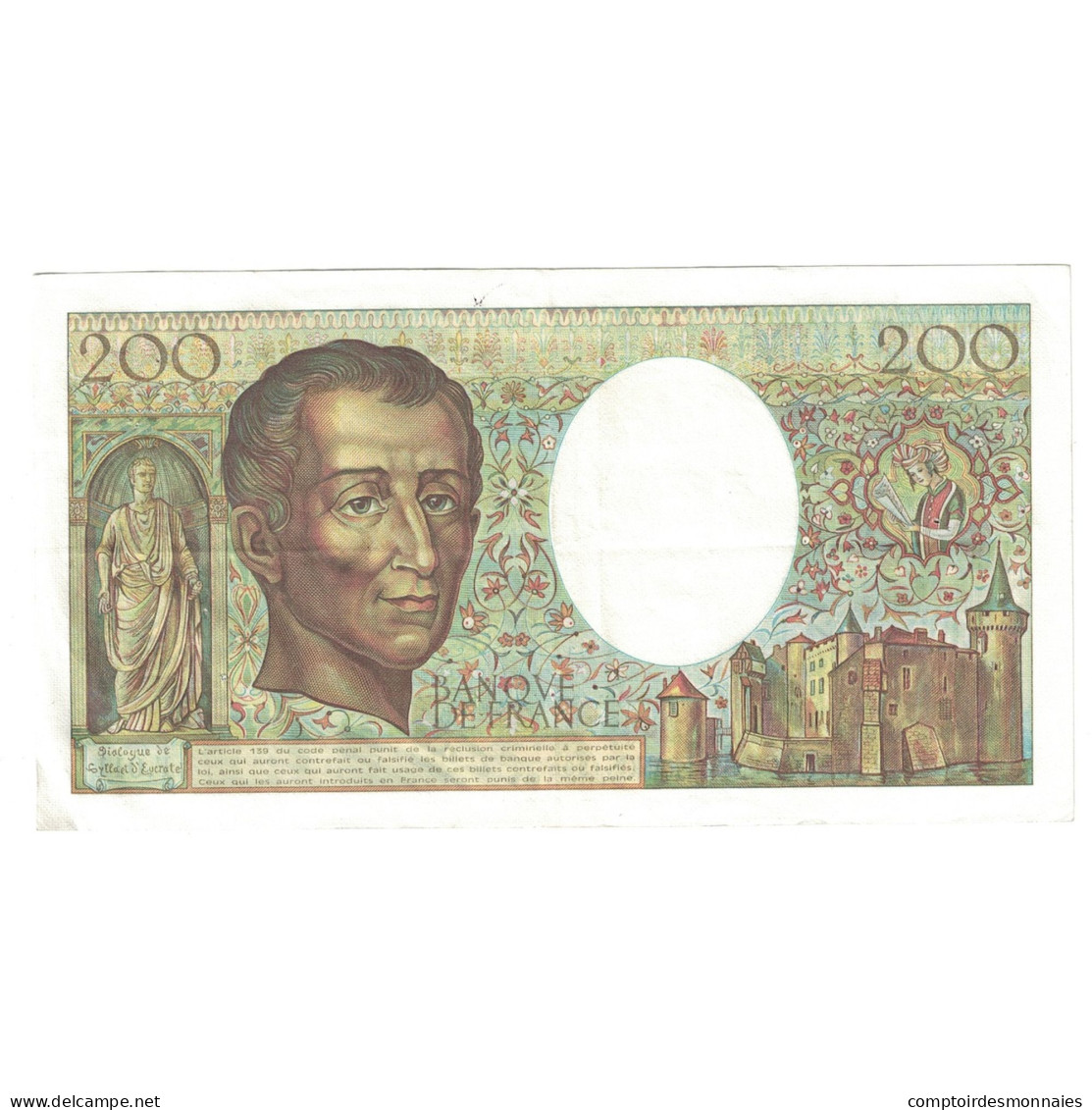 France, 200 Francs, Montesquieu, 1982, F.011, TTB+, Fayette:70.1, KM:155a - 200 F 1981-1994 ''Montesquieu''