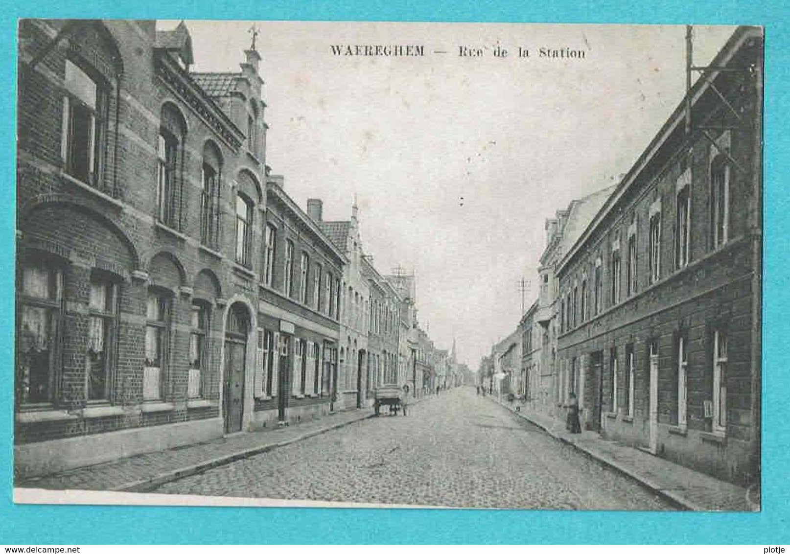 * Waregem - Waereghem (West Vlaanderen) * Rue De La Station, Rue De La Gare, Stationstraat, Straatzicht, Old Rare - Waregem