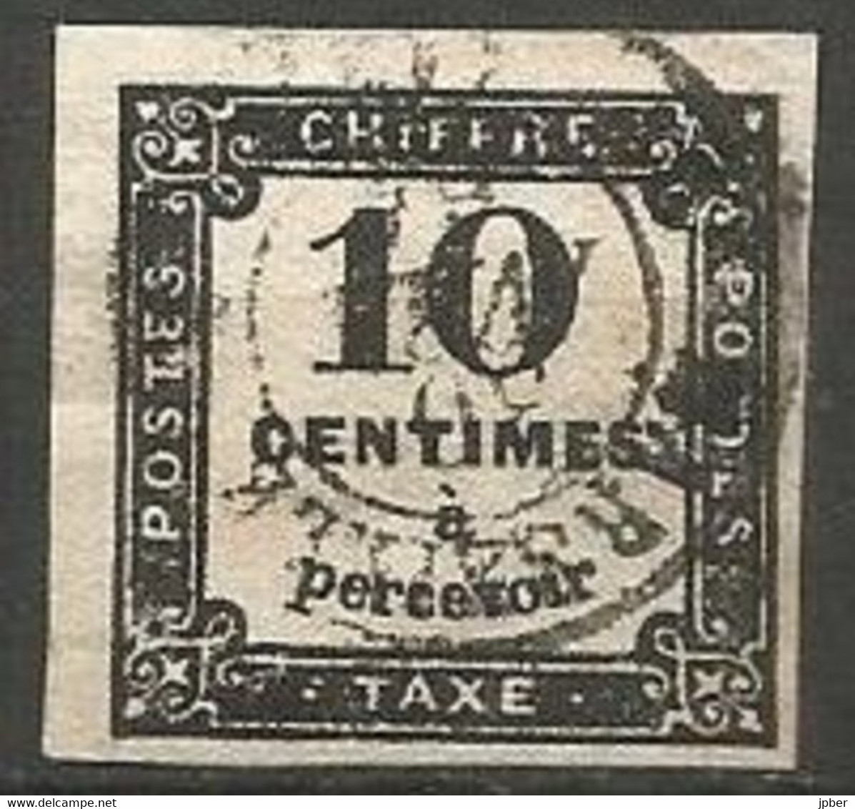 France - Timbres-Taxe - N° 2 Noir Typo - Obl. MARSEILLE - 1859-1959 Gebraucht