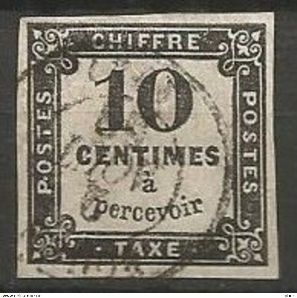 France - Timbres-Taxe - N° 2 Noir Typo - - 1859-1959 Oblitérés