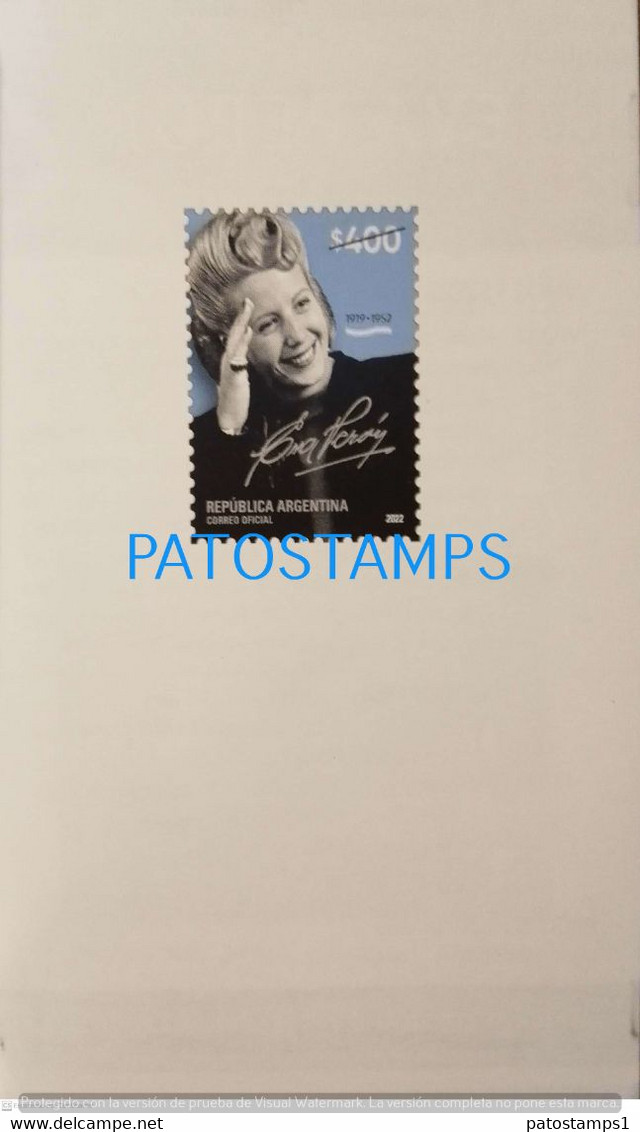 198309 ARGENTINA PERONISMO EVA PERON EVITA 70º ANIVERSARIO DE FALLECIMIENTO CORREO ARGENTINO LIBRILLO NO POSTCARD - Menus