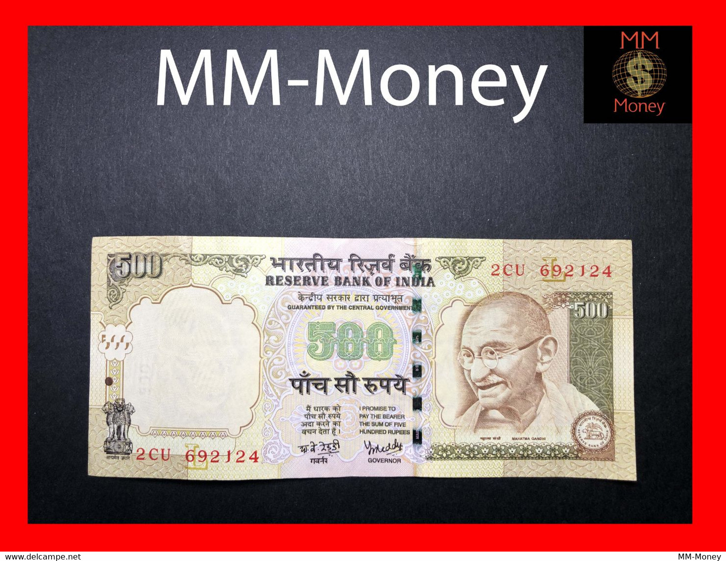 INDIA  500 Rupees  2015  P. 106    "plate Letter L "    AU - Inde