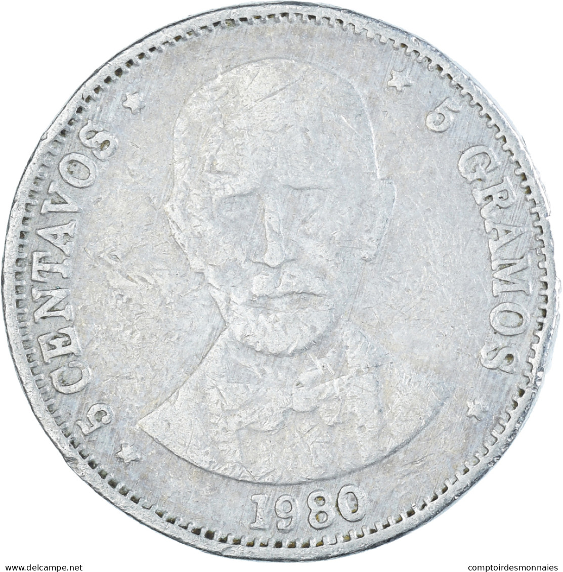 Monnaie, République Dominicaine, 5 Centavos, 1980 - Dominicaine
