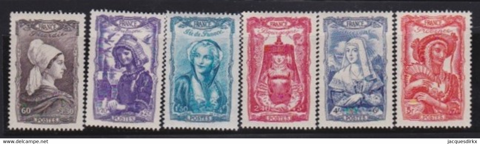 France  .  Y&T  .    593/598     .    **    .   Neuf Avec Gomme Et SANS Charnière - Unused Stamps