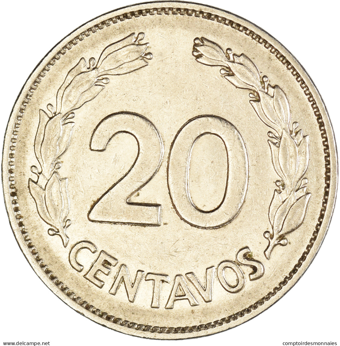 Monnaie, Équateur, 20 Centavos, 1972 - Equateur