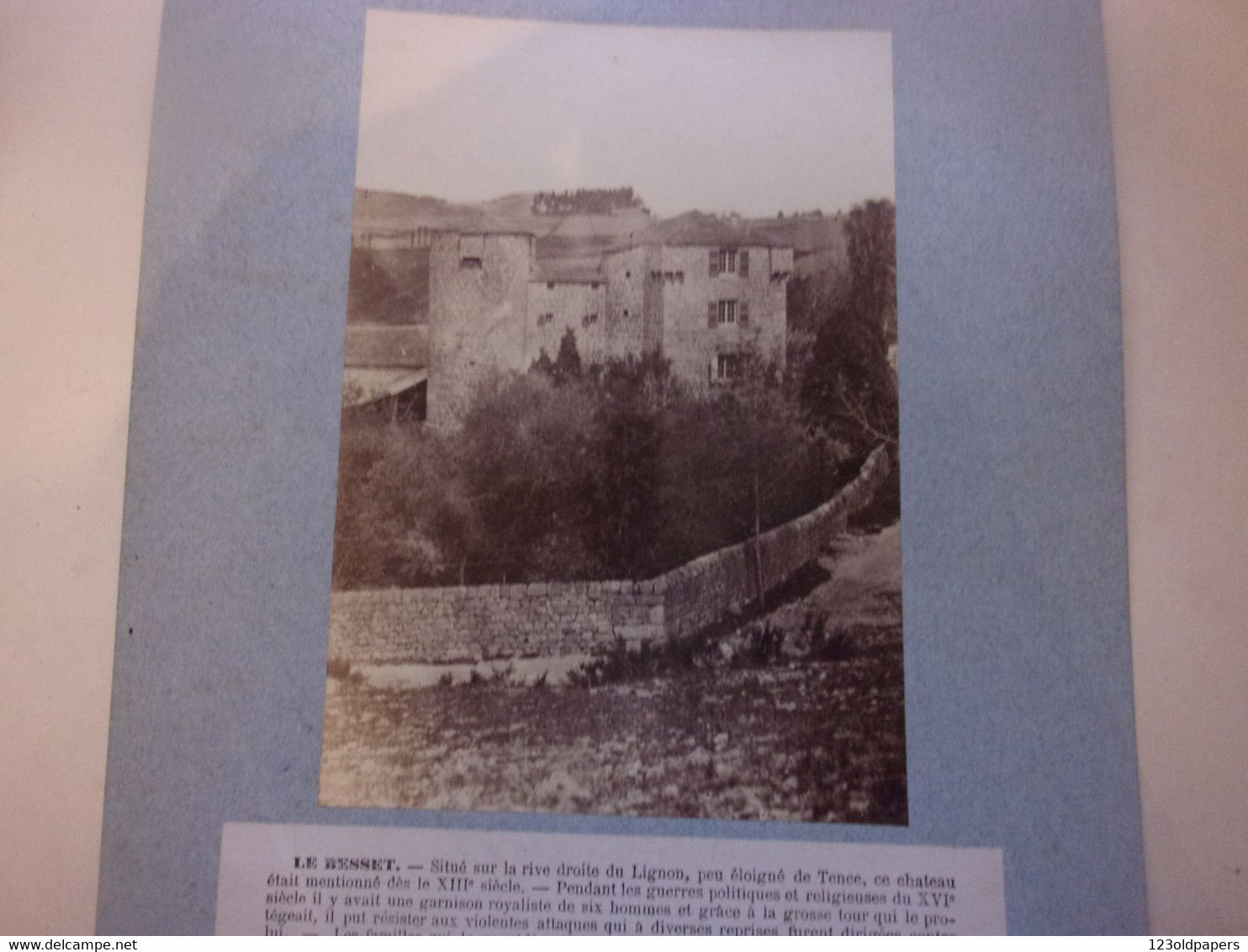 ♥️ 43 Haute-Loire Tirage XIX°  Vers 1880 LE BESSET  PRES TENCE  LEMORO PICHON DE LUZY DE PELISSAC - Anciennes (Av. 1900)