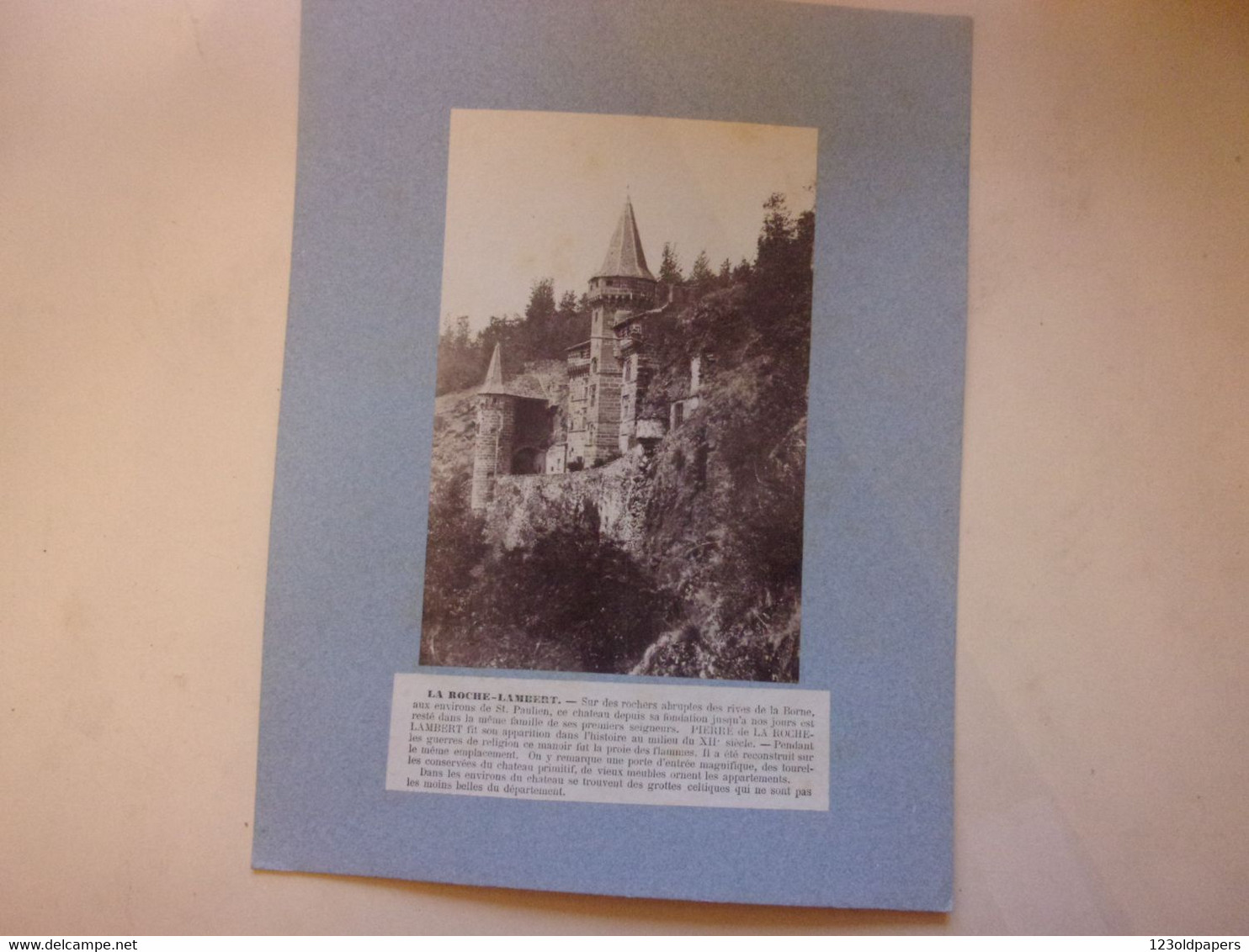 ♥️ 43 Haute-Loire Tirage XIX°  Vers 1880 LA ROCHE LAMBERT  SAINT PAULIEN CHATEAU GROTTE CELTIQUE - Anciennes (Av. 1900)