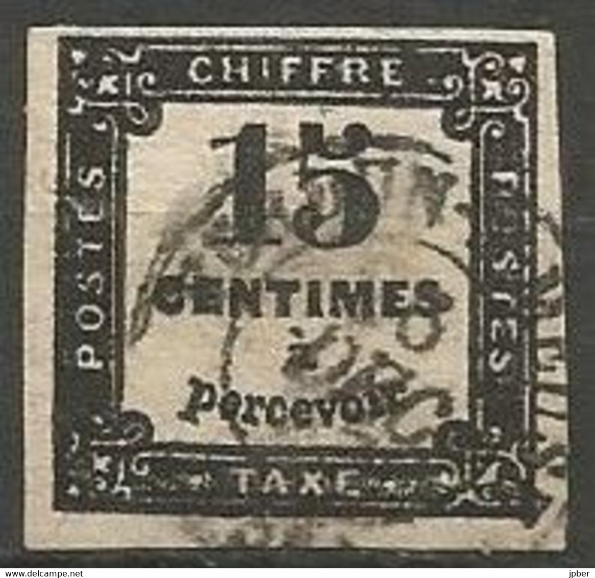 France - Timbres-Taxe - N° 3 Noir Typo - Obl. VERDUN-SUR-MEUSE (Meuse) - 1859-1959 Oblitérés