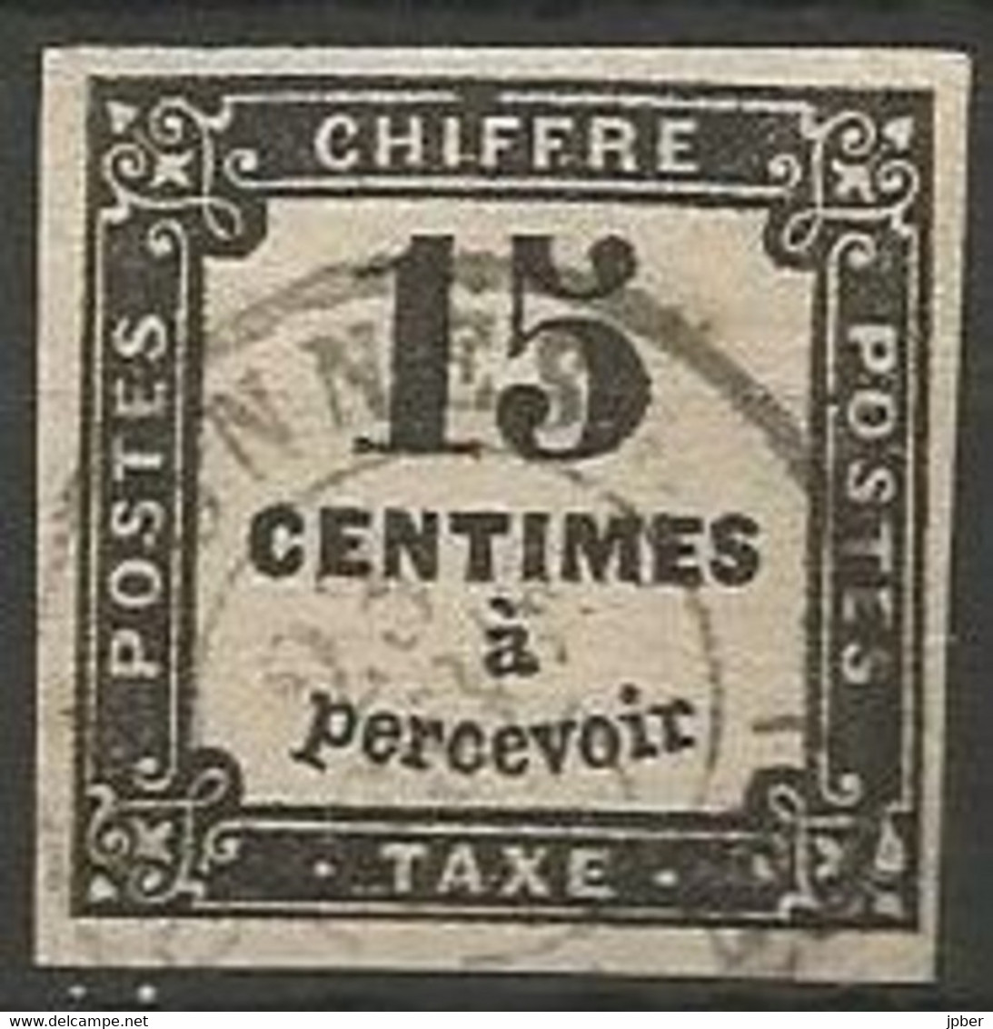 France - Timbres-Taxe - N° 3 Noir Typo - Obl. - 1859-1959 Oblitérés