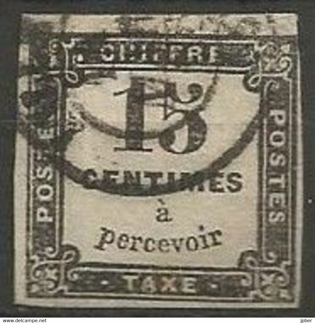 France - Timbres-Taxe - N° 3 Noir Typo - Obl. - 1859-1959 Oblitérés