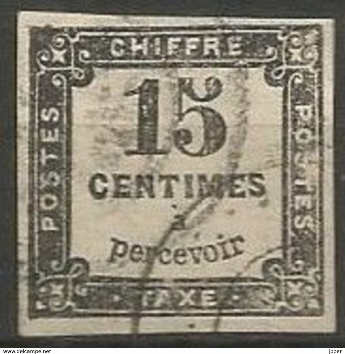 France - Timbres-Taxe - N° 3 Noir Typo - Obl. - 1859-1959 Oblitérés