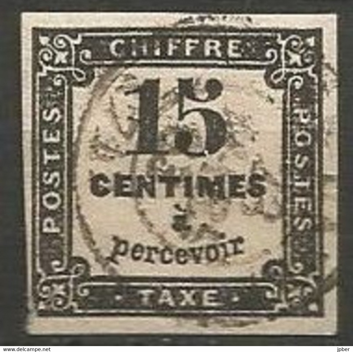 France - Timbres-Taxe - N° 3 Noir Typo - Obl. - 1859-1959 Gebraucht