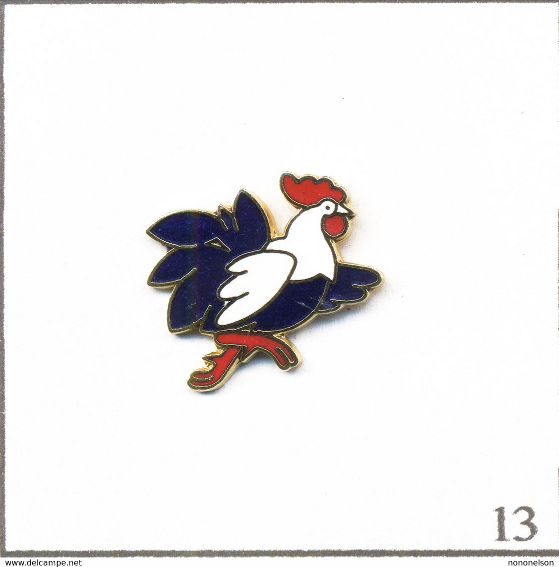 Pin's Animal - Gallinacé / Coq Avec Couleurs Françaises. Non Estampillé. EGF. T882-13 - Animaux