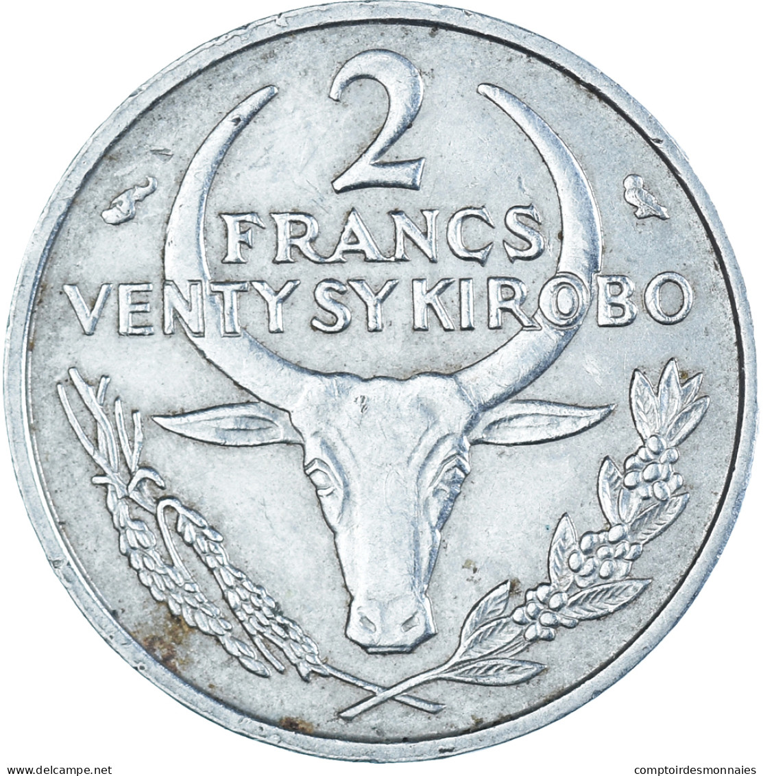 Monnaie, Madagascar, 2 Francs, 1965 - Madagascar