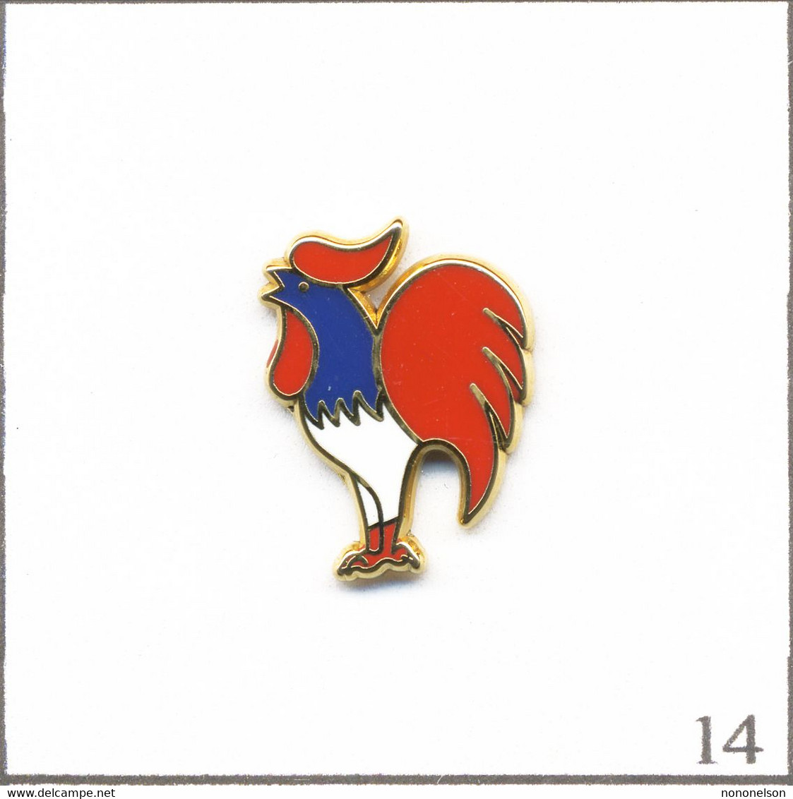 Pin's Animal - Gallinacé / Coq Avec Couleurs Françaises. Estampillé Decat. Zamac. T882-14 - Animaux