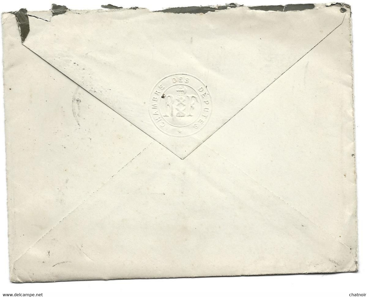 Enveloppe FM  PARIS 1915   Chambre Des Députés Pour Un Medecin Major à Nevers - Cartas & Documentos