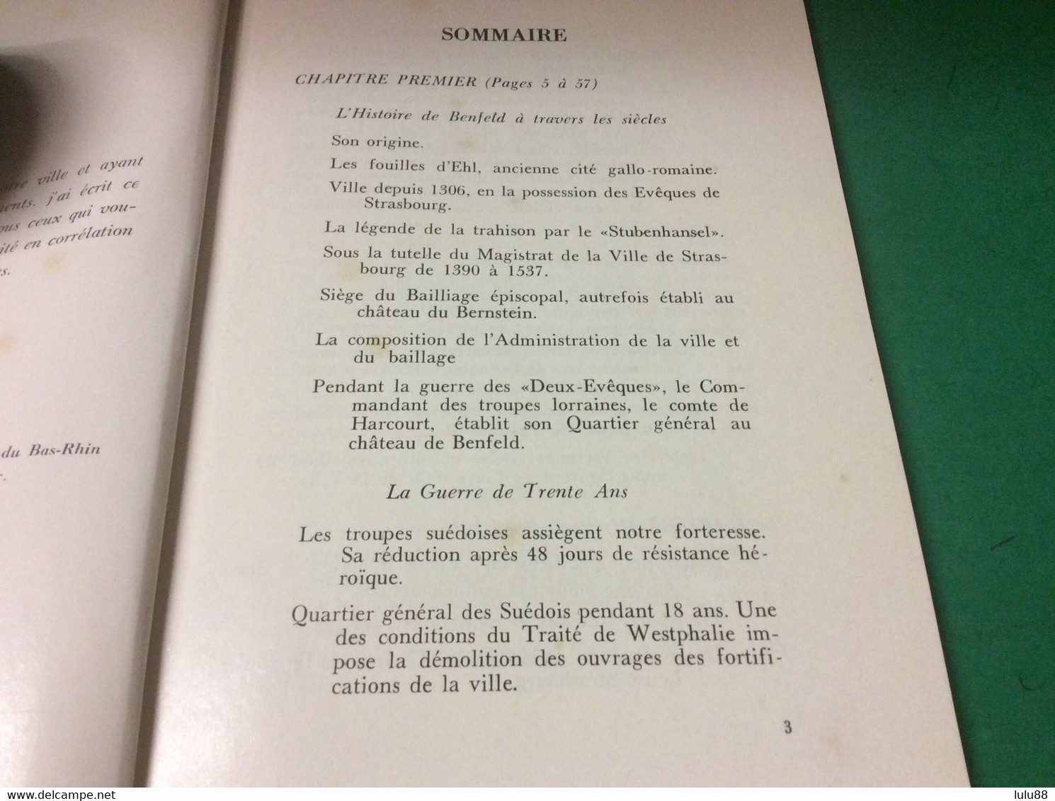 ⭕️ BENFELD A Travers L’histoire De Andlauer Pierre106 Pages Année 1968. Alsatia - Benfeld