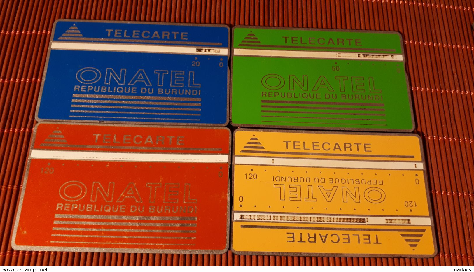 Landis & Gyr Set Burundi 4 Card 212K+106C+001B +001B Rare - Origine Sconosciuta