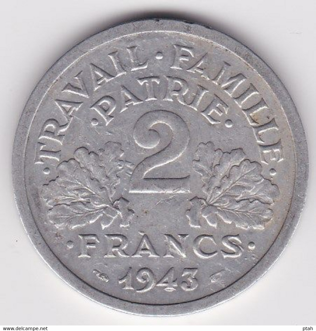 FRANCE, 2 Francs 1943 B - 2 Francs