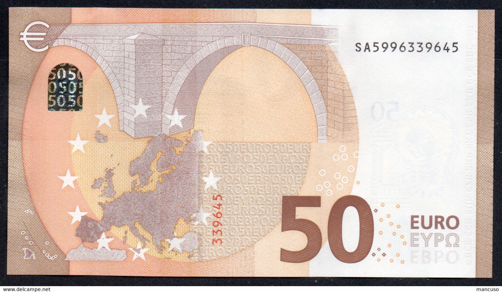 50 EURO ITALY  LAGARDE S050 SA  Ch  "99"  UNC - 50 Euro