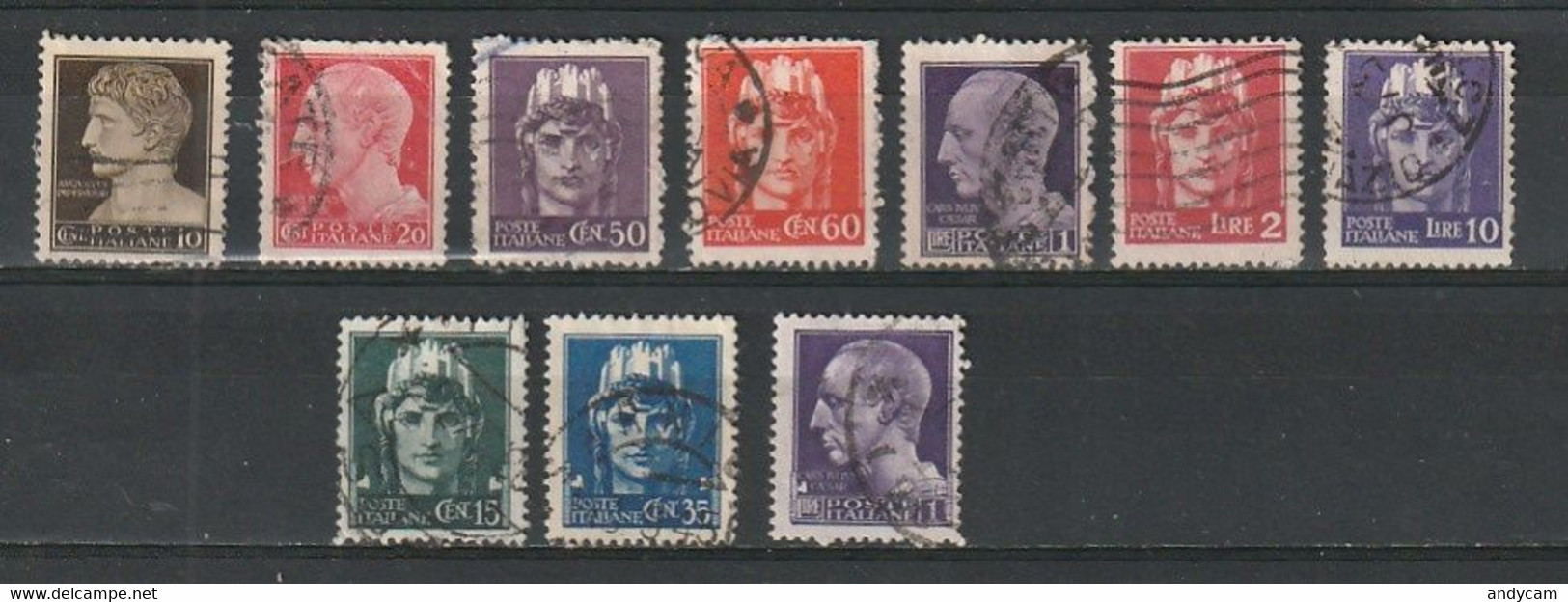 1945 LUOGOTENENZA IMPERIALE 2 Serie Novara Con E Senza Fasci Senza Filigrana USATO - Used