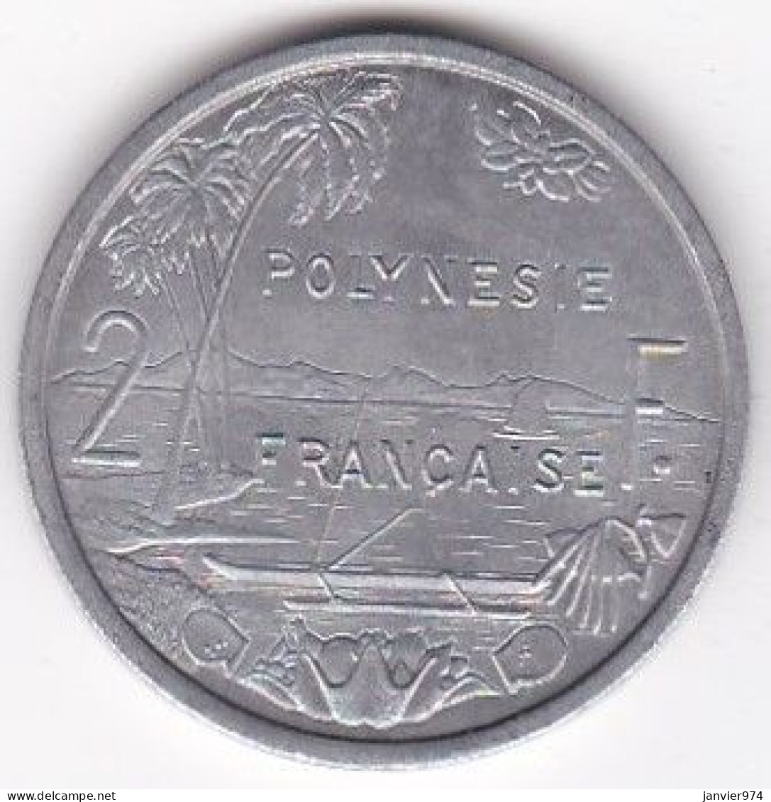 Polynésie Française . 2 Francs 1979, En Aluminium - Polynésie Française