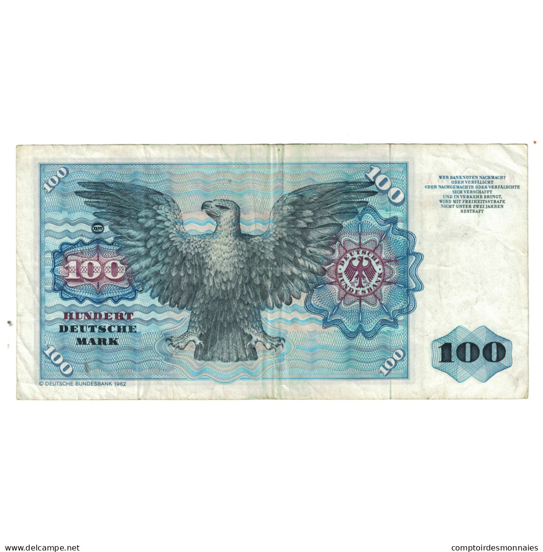 Billet, République Fédérale Allemande, 100 Deutsche Mark, 1980, 1980-01-02 - 100 Deutsche Mark