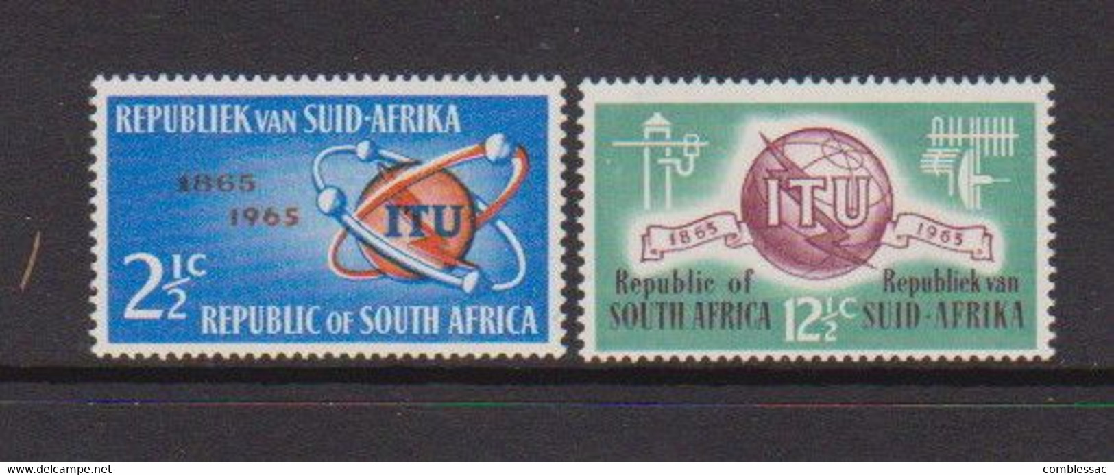 SOUTH  AFRICA    1965    Centenary  Of  I T U    Set  Of  2    MH - Neufs