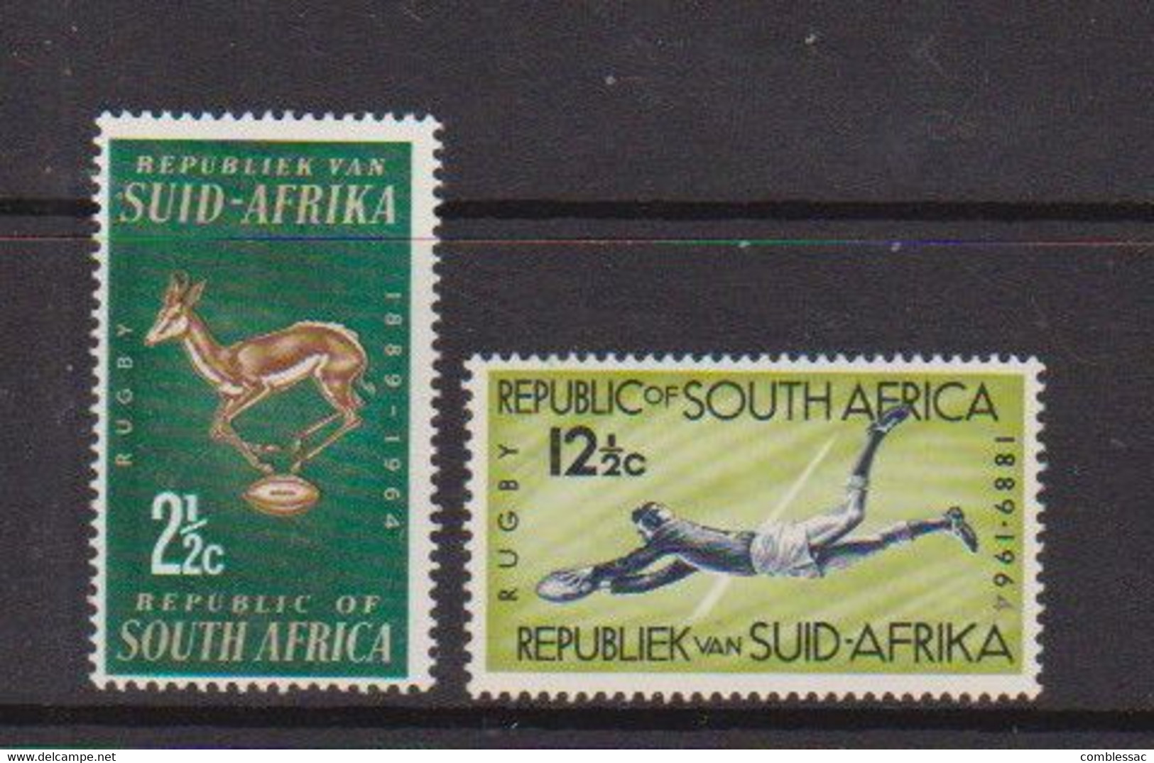 SOUTH  AFRICA    1964    75th  Anniv  Of  South  African  Rugby    Set  Of  2    MH - Neufs