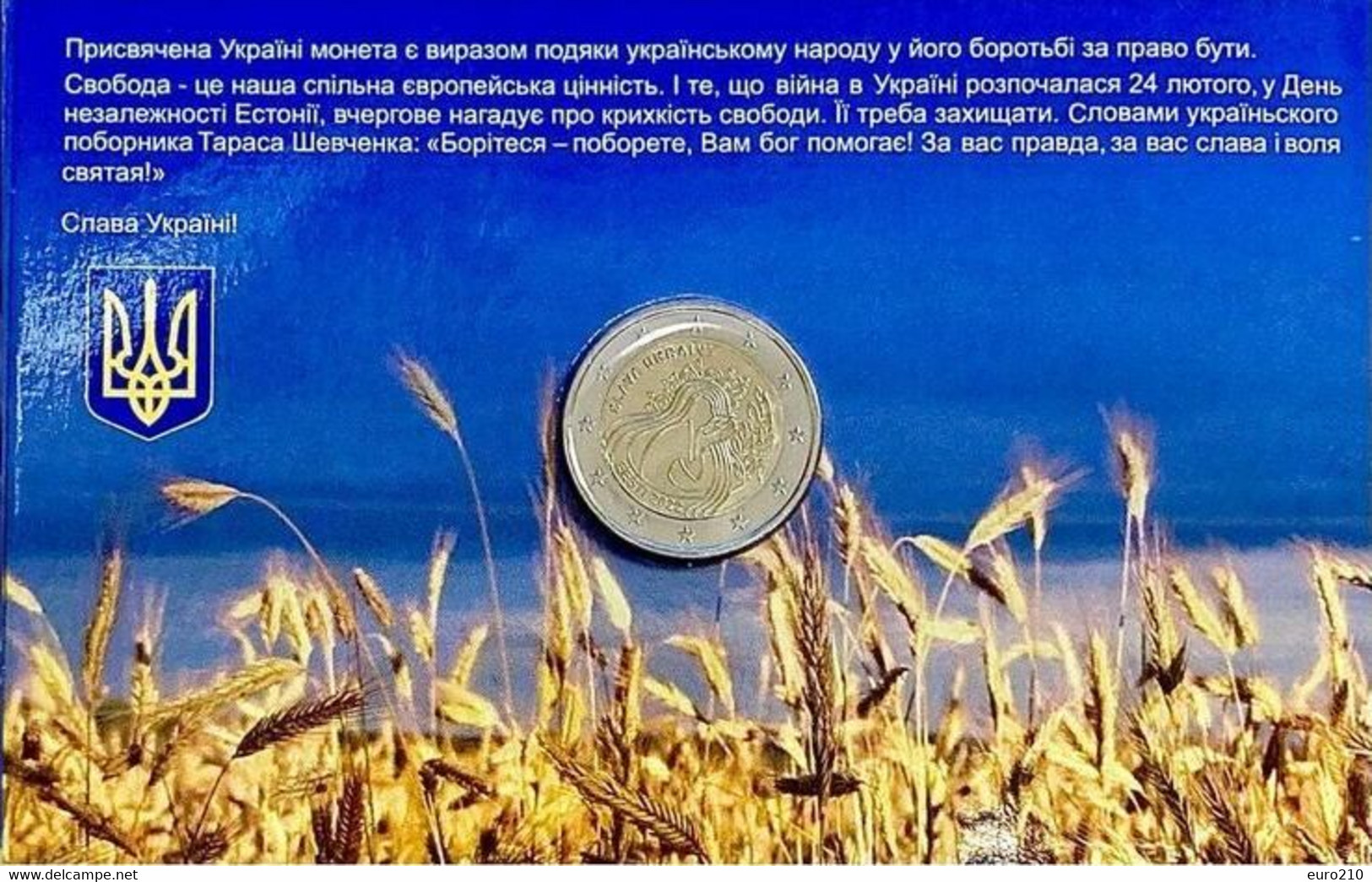 Estonie / Estland / Estonia - 2 Euro 2022 Slava Ukraini - CARD - Estland