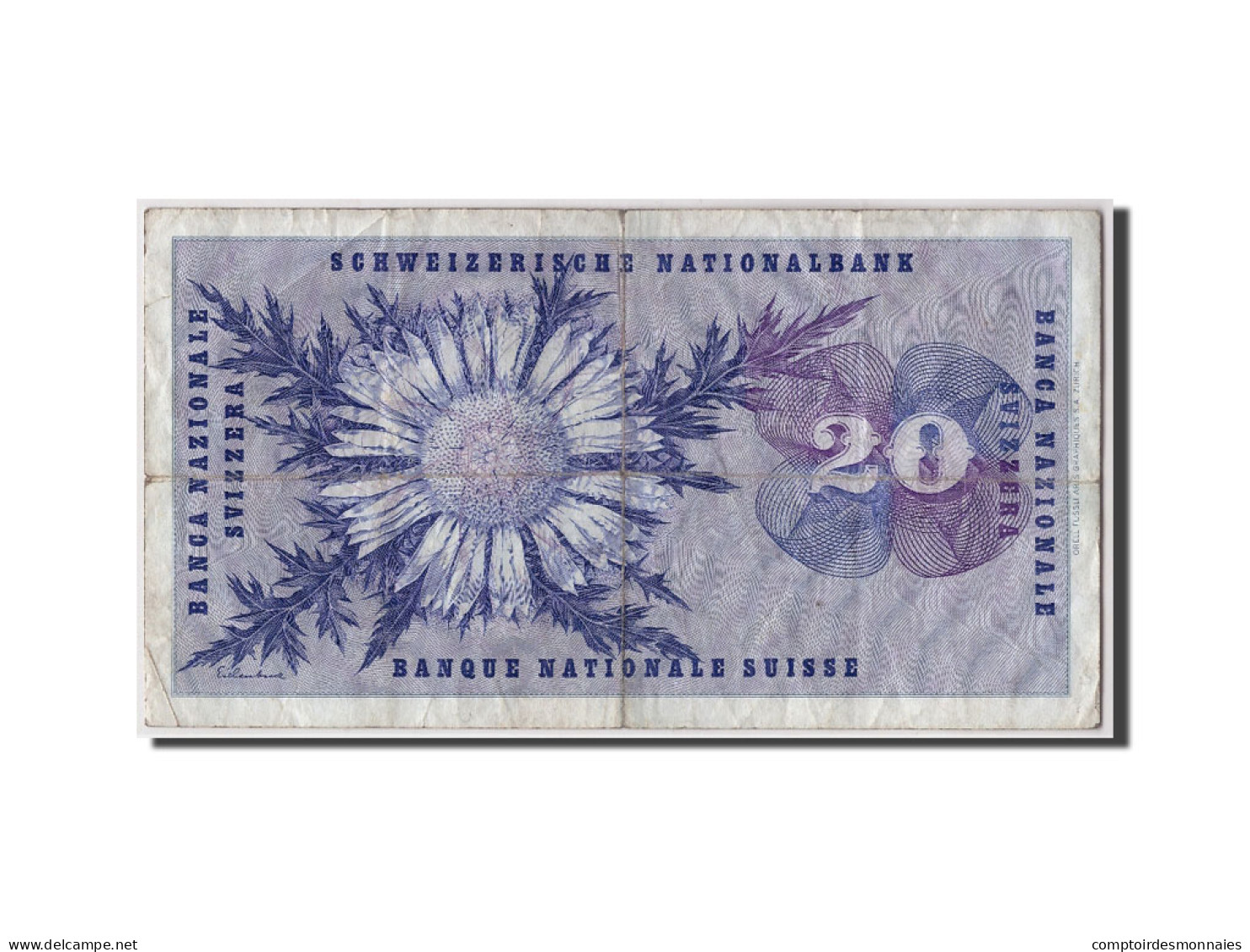 Billet, Suisse, 20 Franken, 1972, 1972-01-24, KM:46t, TB - Suisse