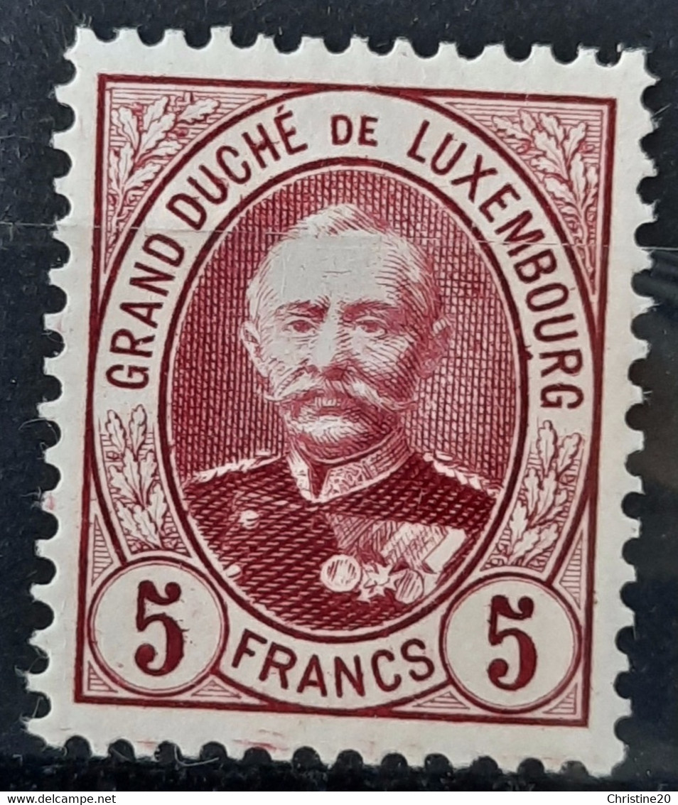 Luxembourg 1891/93 N°68 *TB Cote 52,50€ - 1891 Adolphe Frontansicht