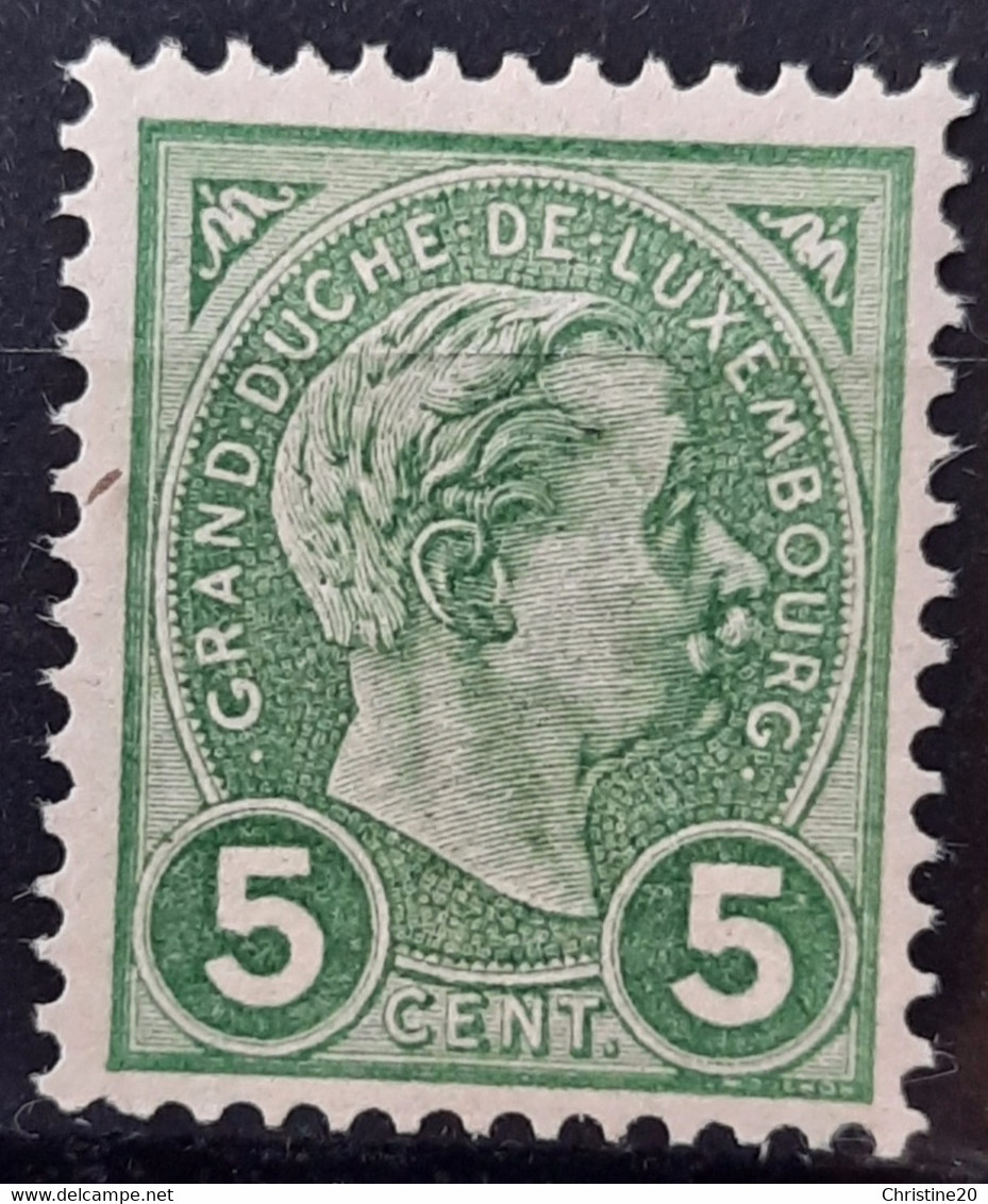 Luxembourg 1895 N°72 **TB Cote 40€ - 1895 Adolphe Rechterzijde