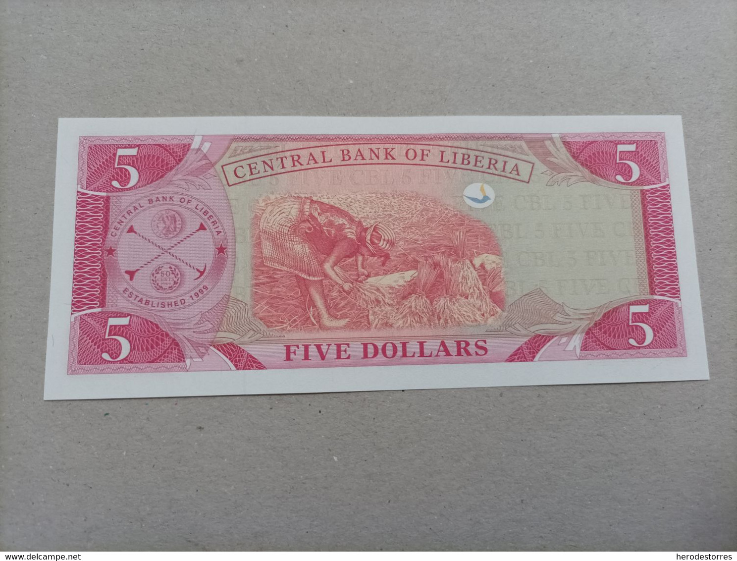Billete De Liberia De 5 Dólares, Año 2009, UNC - Liberia