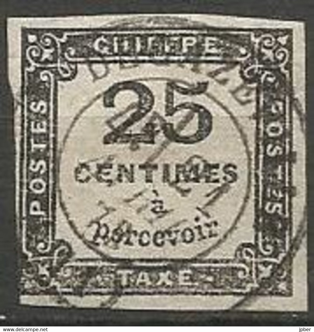 France - Timbres-Taxe - N° 5 25 C. Noir - Obl DECAZEVILLE (Aveyron) - 1859-1959 Gebraucht