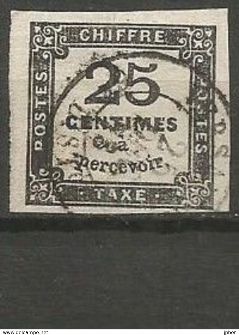 France - Timbres-Taxe - N° 5  - 25 C. Noir - Obl MARSEILLE - 1859-1959 Used